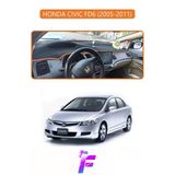 Mircem Honda Cıvıc Fd6 (2005-2011) Uyumlu Torpido Örtüsü | Yansıma Önleyici | Hızlı Montaj | Koruma | F70 Kahverengi