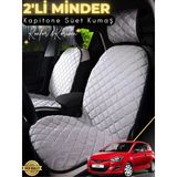 Mircem Hyundai İ20 Uyumlu 2'Li Süet Oto Koltuk Minderi | Terletmez | Kolay Montaj | Oto Aksesuar | A3 Gri