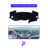 Mircem Hyundai Tucson (2016-2018) Araca Özel Torpido Örtüsü | Ön Göğüs Kılıfı | Tam Koruma | Tc83 Mavi