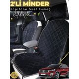 Mircem Kia Sorento Uyumlu 2'Li Süet Oto Koltuk Minderi | Terletmez | Universal | Oto Aksesuar | A6 Siyah