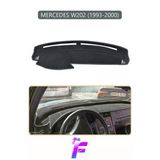 Mircem Mercedes W202 (1993-2000) Uyumlu Torpido Örtüsü | Yansıma Önleyici | Kolay Montaj | Tam Koruma | H14 Gri