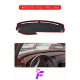 Mircem Mercedes W202 (1993-2000) Uyumlu Torpido Örtüsü | Yansıma Önleyici | Kolay Montaj | Tam Koruma | H15 Kırmızı