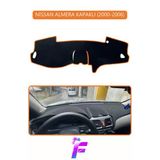 Mircem Nissan Almera Kapaklı (2000-2006) Torpido Örtüsü | Güneş Ve Yansımaya Karşı Kalkan | H58 Kahverengi