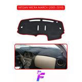 Mircem Nissan Micra (2005-2010) Uyumlu Torpido Örtüsü | Yansıma Önleyici | Tam Koruma | Kolay Montaj | H63 Kırmızı