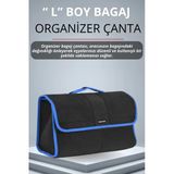 Mircem Oto Bagaj Çantası Büyük Boy Cırtlı Keçe Kumaş - Geniş Hacimli,Dayanıklı,Araç İçi Düzenleyici | A4