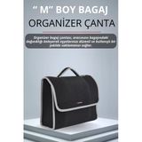 Mircem Oto Bagaj Çantası Orta Boy Cırtlı Keçe Kumaş - Geniş Hacimli,Dayanıklı,Araç İçi Düzenleyici | A2