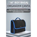 Mircem Oto Bagaj Çantası Orta Boy Cırtlı Keçe Kumaş - Geniş Hacimli,Dayanıklı,Araç İçi Düzenleyici | A3