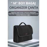 Mircem Oto Bagaj Çantası Orta Boy Cırtlı Keçe Kumaş - Geniş Hacimli,Dayanıklı,Araç İçi Düzenleyici | A4