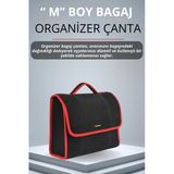Mircem Oto Bagaj Çantası Orta Boy Cırtlı Keçe Kumaş - Geniş Hacimli,Dayanıklı,Araç İçi Düzenleyici | A5
