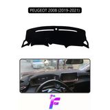 Mircem Peugeot 2008 (2019-2021) Uyumlu Torpido Örtüsü | Yansıma Önleyici | Tam Koruma | Kolay Montaj | J6 Siyah