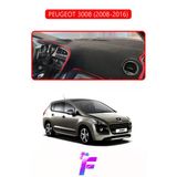 Mircem Peugeot 3008 (2008-2016) Uyumlu Torpido Örtüsü | Yansıma Önleyici | Tam Koruma | Kolay Montaj | J9 Kırmızı