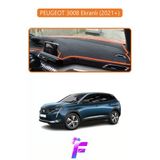 Mircem Peugeot 3008 Ekranlı (2021+) Uyumlu Torpido Örtüsü | Yansıma Önleyici | Koruma | Kolay Montaj | J16 Kahverengi