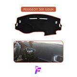 Mircem Peugeot 301 (2012+) Uzun Kasa Uyumlu Torpido Örtüsü | Çatlama Ve Isıya Karşı Tam Koruma | T88 Kahverengi