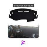 Mircem Peugeot 301 (2012+) Uzun Kasa Uyumlu Torpido Örtüsü | Çatlama Ve Isıya Karşı Tam Koruma | T90 Siyah