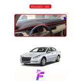Mircem Peugeot 508 (2010-2018) Uyumlu Torpido Örtüsü | Yansıma Önleyici | Tam Koruma | Kolay Montaj | H93 Kırmızı
