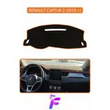 Mircem Renault Captur 2 (2019+) Uyumlu Torpido Örtüsü | Yansıma Önleyici | Koruma | Hızlı Montaj | J52 Kahverengi