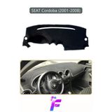 Mircem Seat Cordoba (2001-2008) Uyumlu Torpido Örtüsü | Yansıma Önleyici | Tam Koruma | Hızlı Montaj | K8 Gri