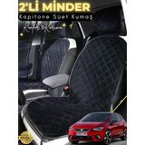 Mircem Seat İbiza Uyumlu 2'Li Süet Oto Koltuk Minderi | Terletmez | Universal | Oto Aksesuar | A2 Siyah