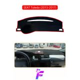 Mircem Seat Toledo (2013-2017) Uyumlu Torpido Örtüsü | Yansıma Önleyici | Tam Koruma | Hızlı Montaj | K33 Kırmızı