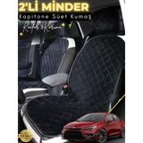 Mircem Toyota Corolla Se Sedan Uyumlu 2'Li Süet Oto Koltuk Minderi | Universal | Oto Aksesuar | A2 Siyah