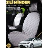 Mircem Toyota Corolla Uyumlu 2'Li Süet Oto Koltuk Minderi | Terletmez | Universal | Oto Aksesuar | A7 Gri
