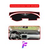 Mircem Volkswagen Passat B6,B7 (2006-2012) Torpido Örtüsü | Güneşten Korur | Kolay Montaj | Tam Uyum | C33 Kırmızı
