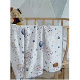 Mircotton Polar Baskılı Bebek Battaniyesi 85X110 cm Astronot