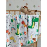 Mircotton Polar Baskılı Bebek Battaniyesi 85X110 cm Dino