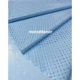 Mirella Şeffaf Kaplama Hasır Lüks Silinebilir Pürüzsüz Yüzey Kaymaz Kareli Pvc Yuvarlak Muşamba Masa Örtüsü - Beyaz - 130 x 130 cm