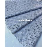 Mirella Şeffaf Kaplama Hasır Lüks Silinebilir Pürüzsüz Yüzey Kaymaz Kareli Pvc Yuvarlak Muşamba Masa Örtüsü - Gri - 130 x 130 cm
