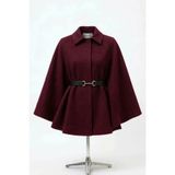 miremiran PELERİN PANÇO KAŞE boy-77 cm BORDO