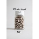 mirenza cosmetic Silikon Mikro Kaynak Boncuğu Soğuk Gri Renk Saç Boncuğu