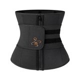 Miresa Sauna ve Terleme Etkili Unisex Sauna Termal Bel Kemer Korse - S - M - Siyah