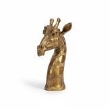 MİREVA Altın Zürafa Biblo, 30 cm Büyük Boy Dekoratif Heykel, Reçine Malzeme, Modern Salon ve Masa Üstü Dekoru
