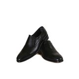 MirgeShoes Siyah Bağcıksız Erkek Klasik Kösele Ayakkabı Hakiki Geyik Deri MRG01367131792
