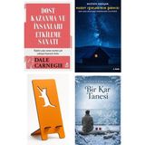 Mirhan Kitap Dost Kazanma ve Insanları Etkileme Sanatı - Dale Carnegie + Kuzey Işıklarının Şarkısı + Telefon Tutucu + Bir Kar Tanesi