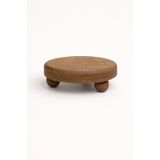 Mirilliahome Ahşap Mini Sunum Standı 10 cm Yuvarlak Yükseltici Stand Baharatlık Yağdanlık Altlığı Dekoratif Stand