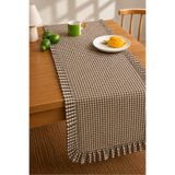 Mirilliahome Fırfırlı Pötikare Runner 40x150 Cm Dertsiz Kumaş Leke Tutmaz Masa Örtüsü