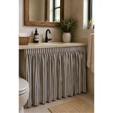 Mirilliahome Keten Tezgah Altı Perde 5 Cm Yapışkanlı Cırtlı Mutfak Etek Perdesi Dolap Önü Lavabo Altı Perde (EnxBoy)