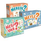 Mirket Çocuk Mukadder Düzyol 3’lü Set Nesi Var? Nerede? Neyle? Okul Öncesi Eğitici Kitaplar 0 - 2 Yaş