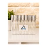 Mirkimya 10 Adet 10 ml Cam Parfüm Şişesi Gümüş Kapaklı Spreyli Boş Tester Şişesi Seyahat Boy