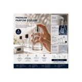 Mirkimya 5 Adet 100 ml Premium Boş Cam Parfüm Şişesi – Gümüş Sprey ve Siyah Kapaklı – Kalın Cam