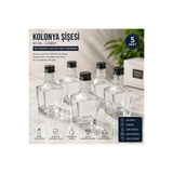Mirkimya 50 ml Cam Tıpalı Kolonya Şişesi 5’li Set – Boş Cam Şişe – Esans, Parfüm, Oda Kokusu ve Hediyelik Dolum Şişesi