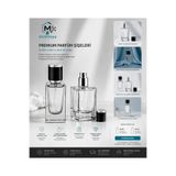 Mirkimya 50 ML Premium Parfüm Şişesi 5’li Set Kalın Cam Siyah Kapak Boş Şişe