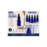 Mirkimya 5’li 20 ml Mavi Cam Damlalıklı Şişe Kobalt Cam Esans Serum Yağ Şişesi Pipetli Boş Şişe