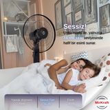 MirKraft FS-K40BR Siyah Stand Fan Vantilatör