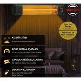 Mirkraft Vega 2500W Sarkıt Tipi Karbon Infrared Isıtıcı Kumandalı LED Aydınlatmalı - 2500 W