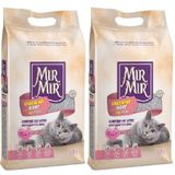 MırMır 2x10 lt Bebek Pudralı Tozsuz Topaklanan Kedi Kumu