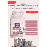MIRMIR Hoş Kokulu Topaklanan Kedi Kumu 2 x 10 Lt, Yüksek Emici, Tozsuz, Koku Hapseden Doğal Kedi Kumu