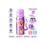 Miro Toys Capibara Temalı Çocuk Metal Matara 500 ml – Sızdırmaz, Askılı, Pipetli Tek Tuş Açılır, Okul ve Günlük Kullanıma Uygun Suluk